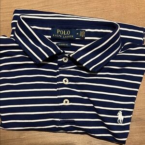 Ralph Lauren Navy and White Striped Polo